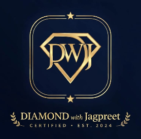 Diamond with Jagpreet Logo